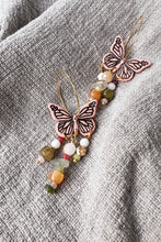 Load image into Gallery viewer, beaded butterfly hoops
