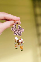Load image into Gallery viewer, beaded butterfly dangles
