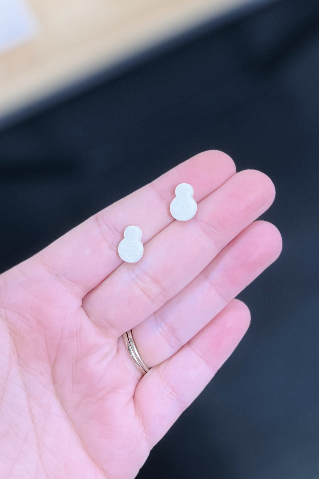 mini snowman studs