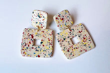 Load image into Gallery viewer, primary confetti square dangles
