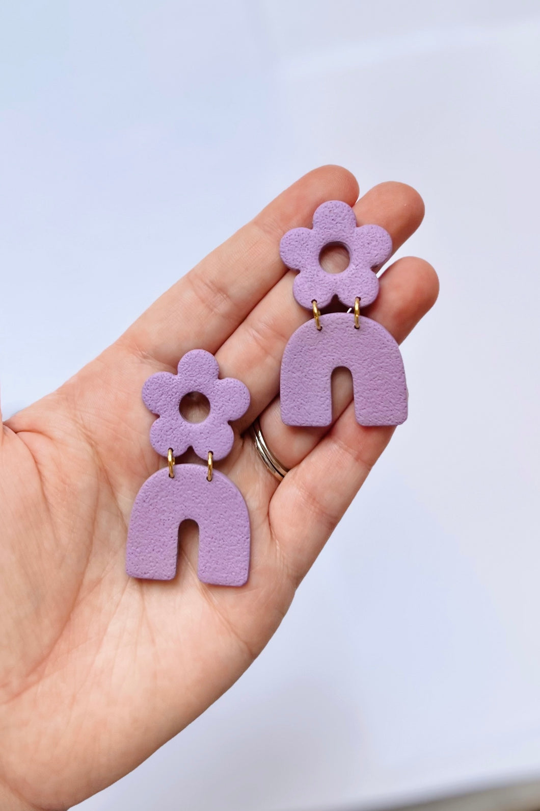 flower arches in purple