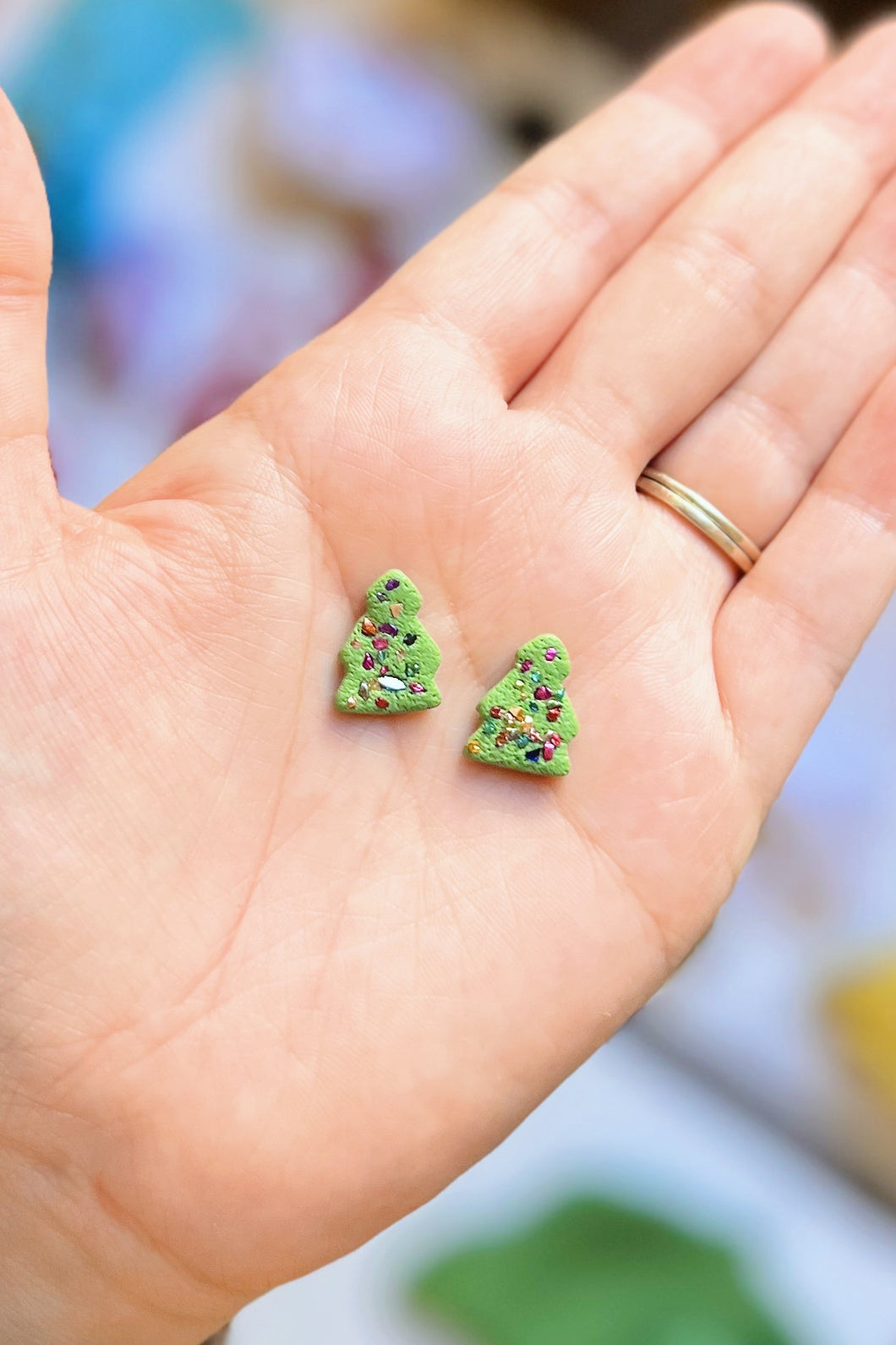 sparkle tree studs