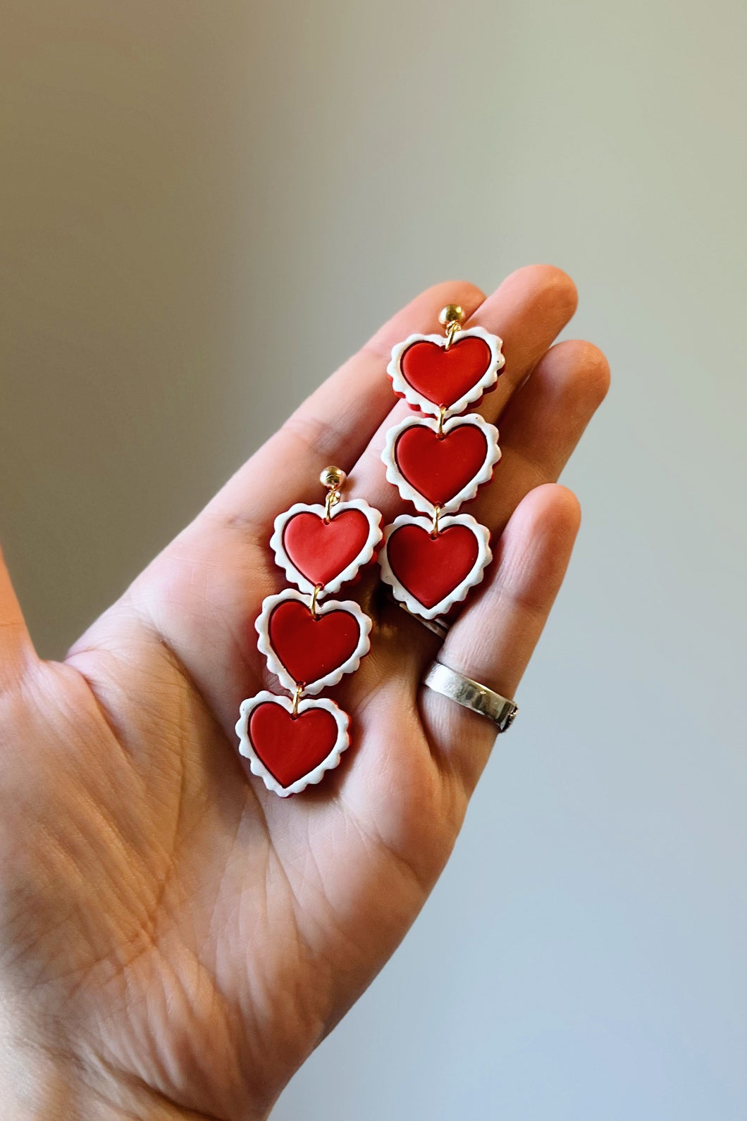 triple lacey hearts