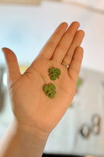 Load image into Gallery viewer, small Monstera hoops
