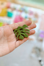 Load image into Gallery viewer, large Monstera hoops
