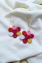 Load image into Gallery viewer, heart flower hoops
