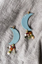 Load image into Gallery viewer, blue moon beaded dangles

