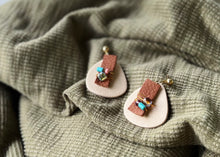Load image into Gallery viewer, beaded dangles w/ leather

