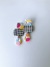 Load image into Gallery viewer, all smiles / checkerboard dangles
