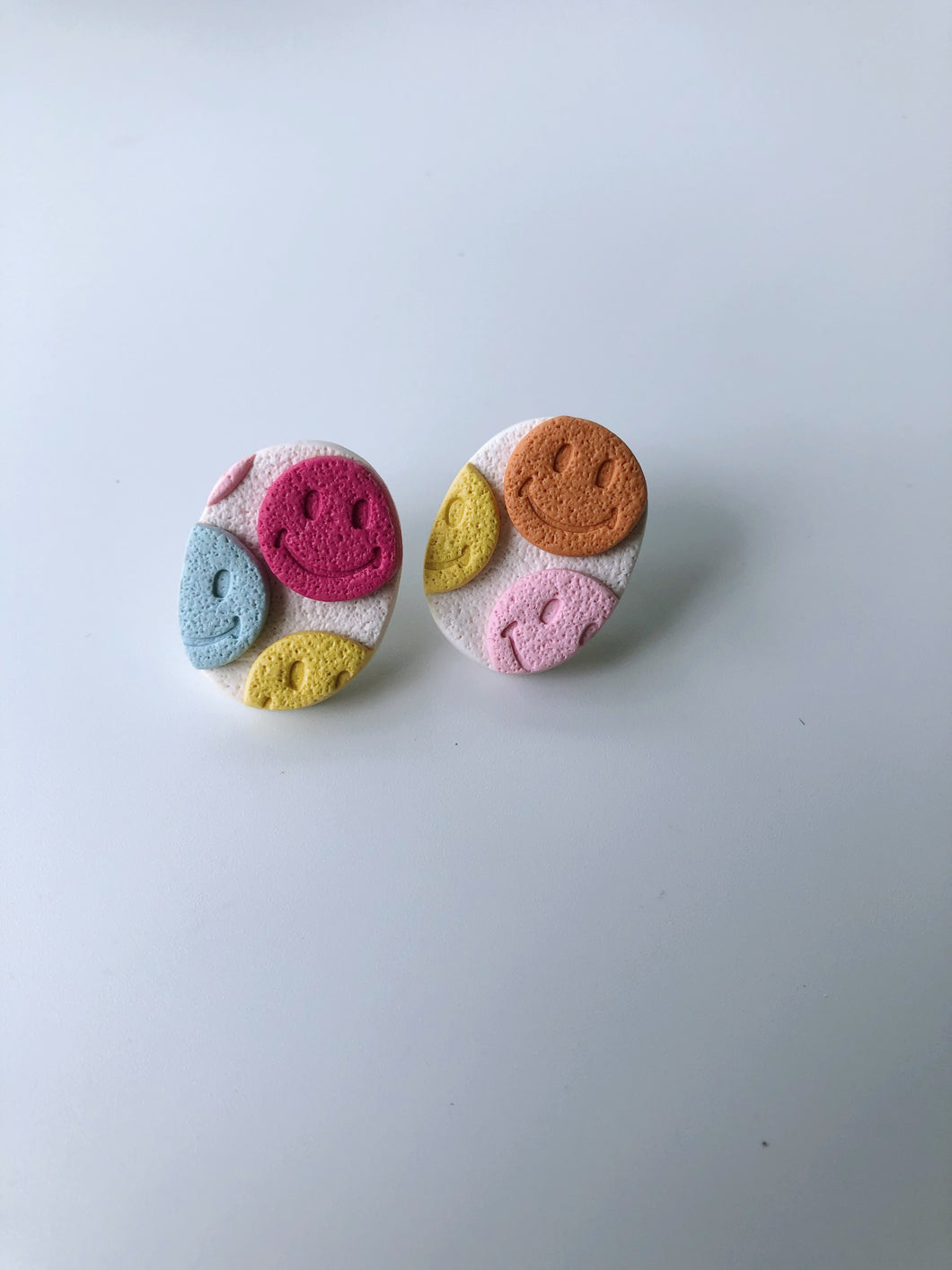 oval studs • all smiles