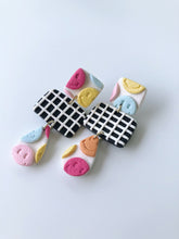 Load image into Gallery viewer, all smiles / checkerboard dangles
