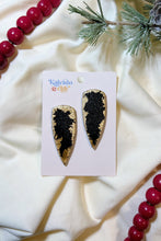 Load image into Gallery viewer, black &amp; gold dagger studs
